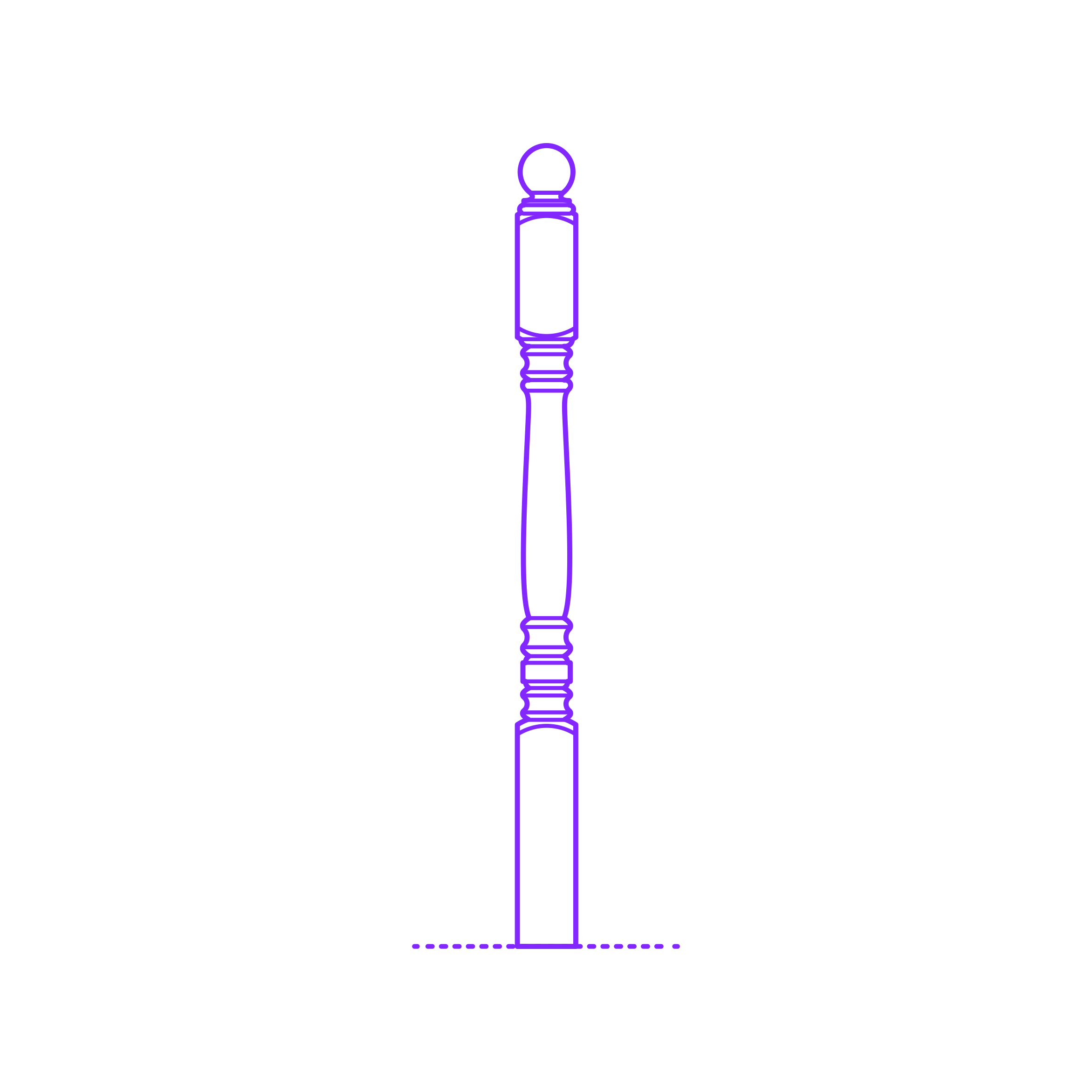 Buildings Newels Stair Posts Hampton Ball Outline Drawing Svg Vector Free Vectors